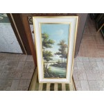 Малка картина масло на фазер Испания, двойна рамка - 3657
